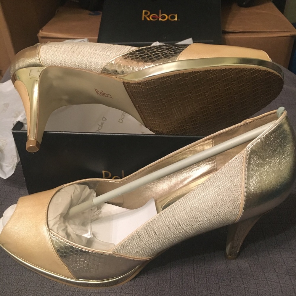 Reba mixed pattern heels. Brand new!
